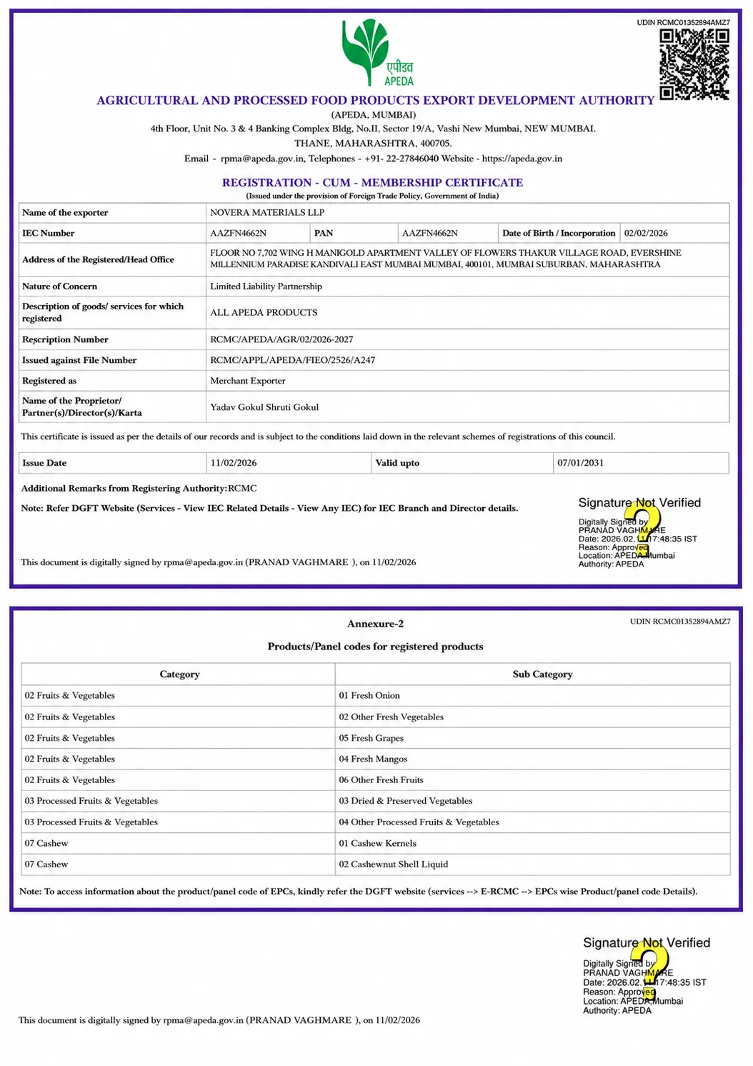 Certificate 1